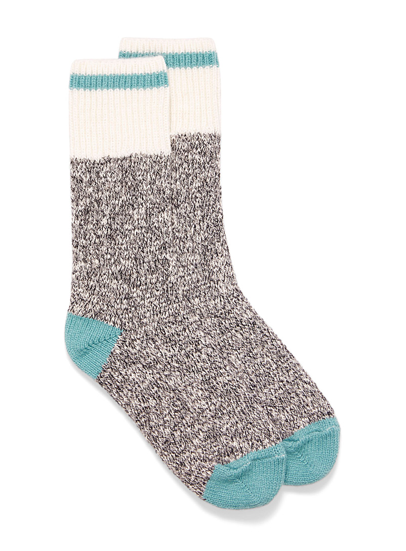 Simons Patterned blue Work socks for women