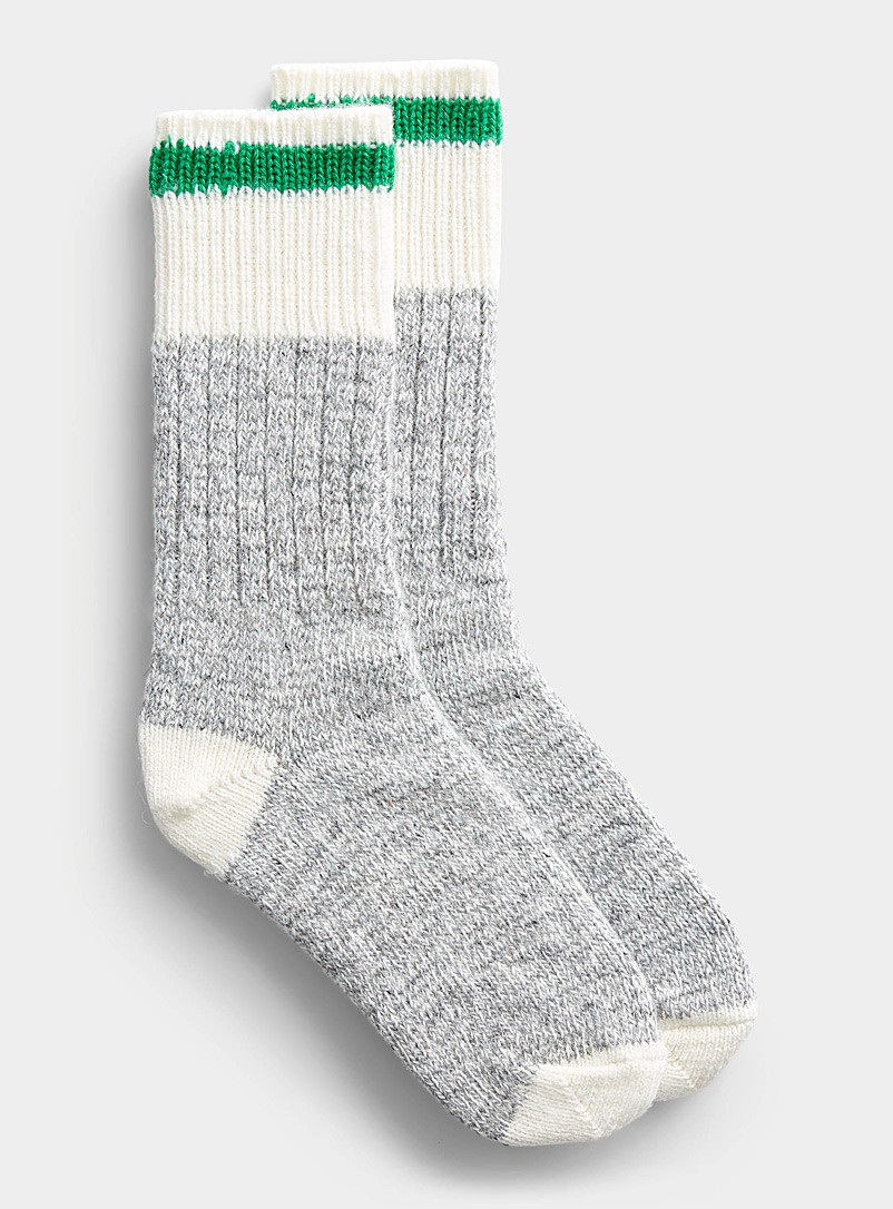 Simons Patterned green Work socks for women