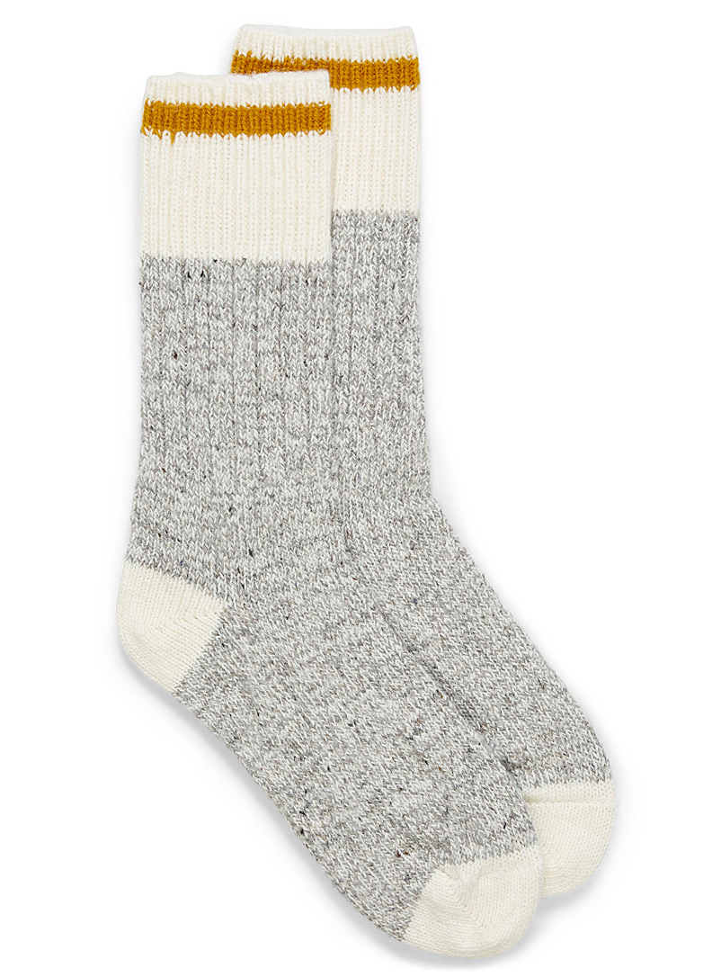 Simons Patterned yellow Work socks for women