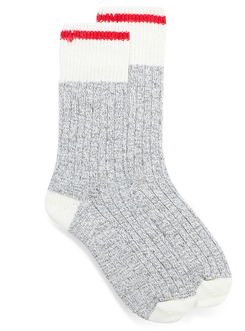 Le 31 Charcoal Trimmed work socks for men