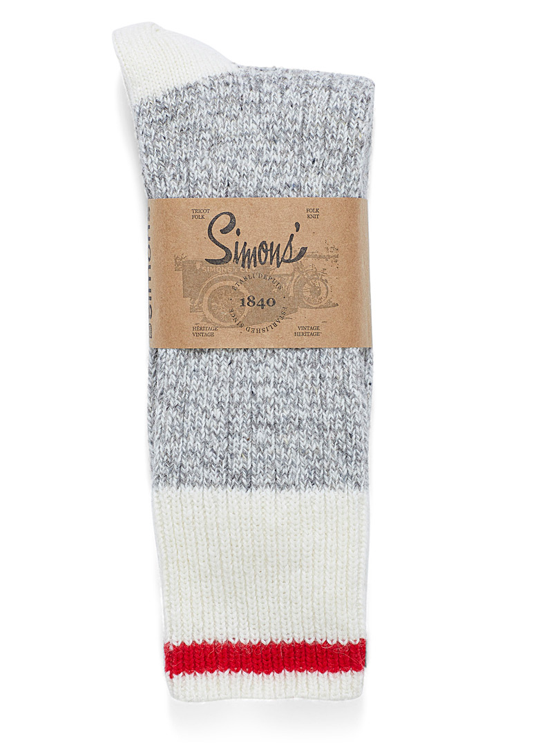 Le 31 Charcoal Trimmed work socks for men