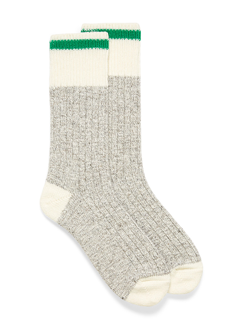 Le 31 Green Trimmed work socks for men