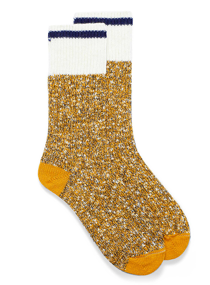 Le 31 Dark Yellow Work socks for men