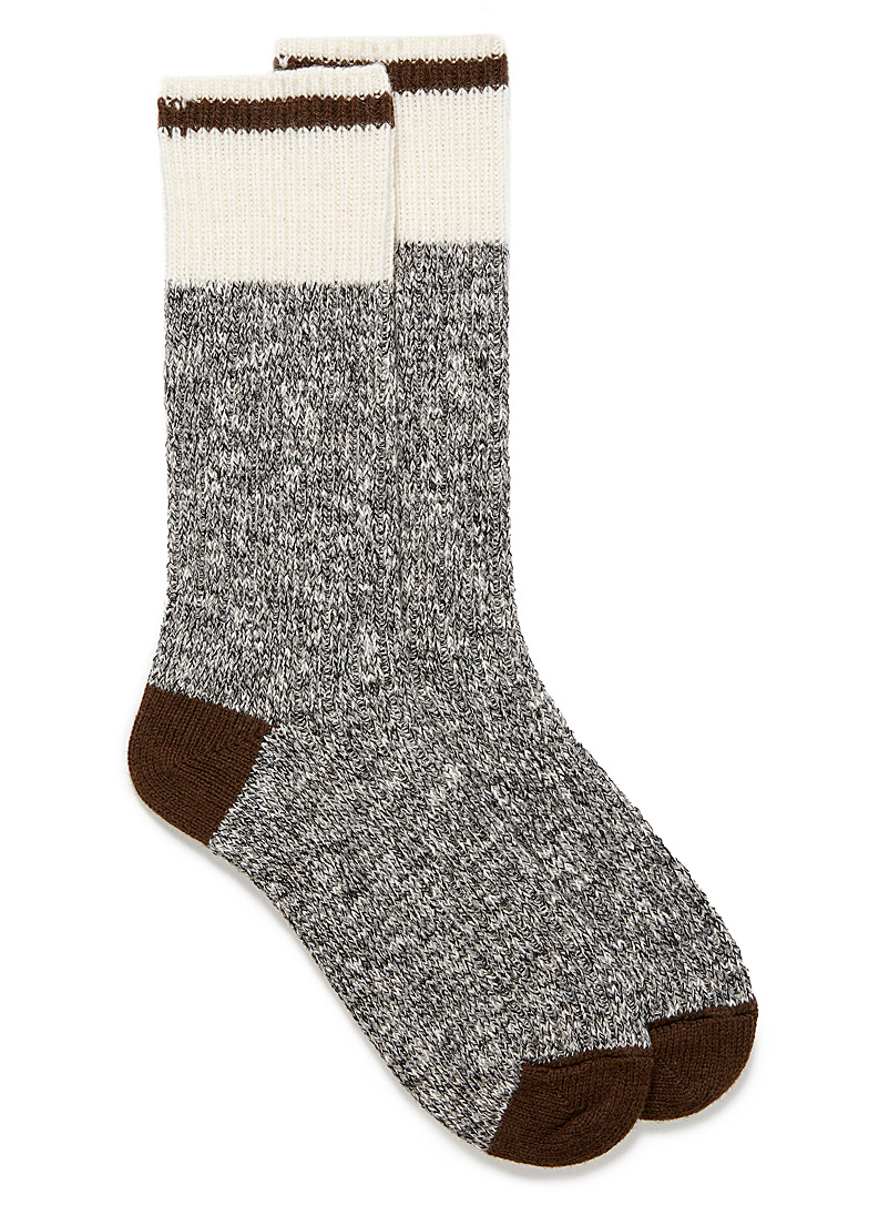 Le 31 Patterned Grey Work socks for men