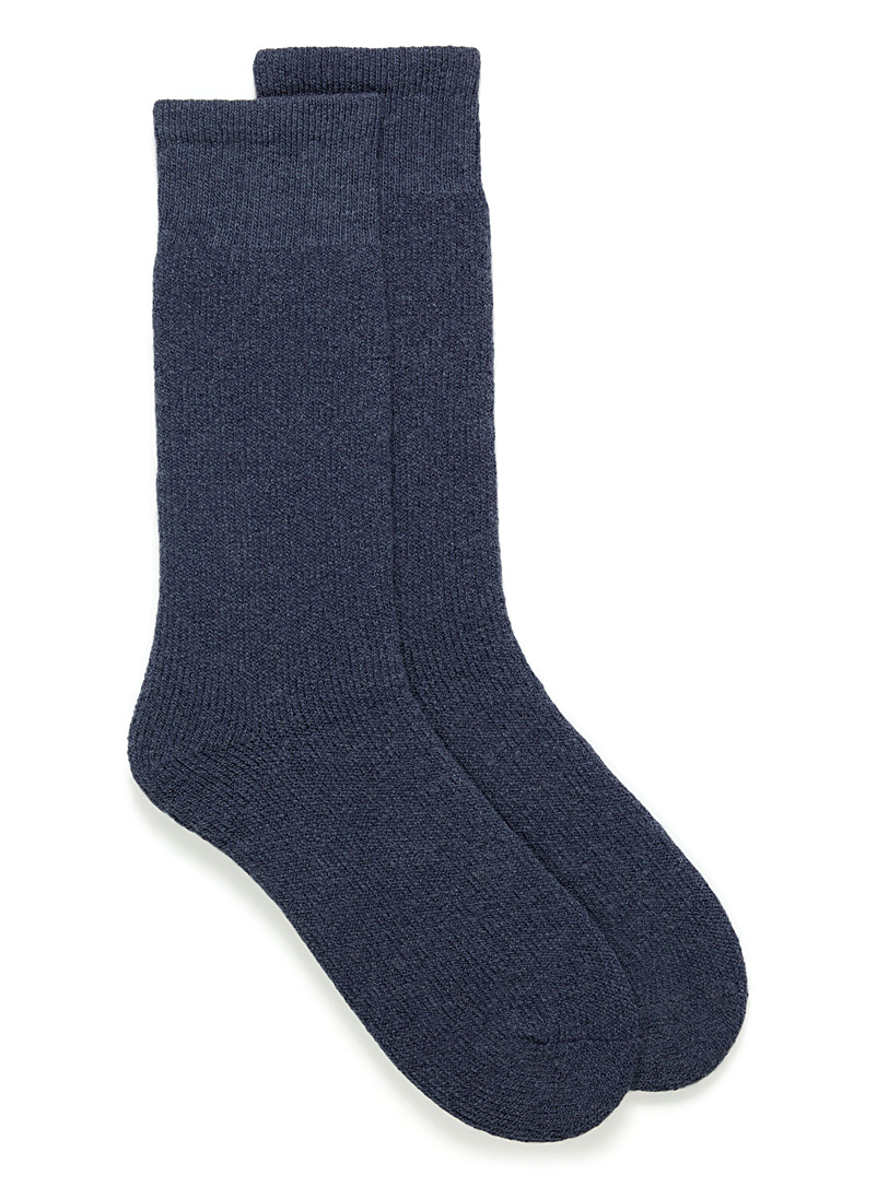 Le 31 Slate Blue Wool thermal socks for men