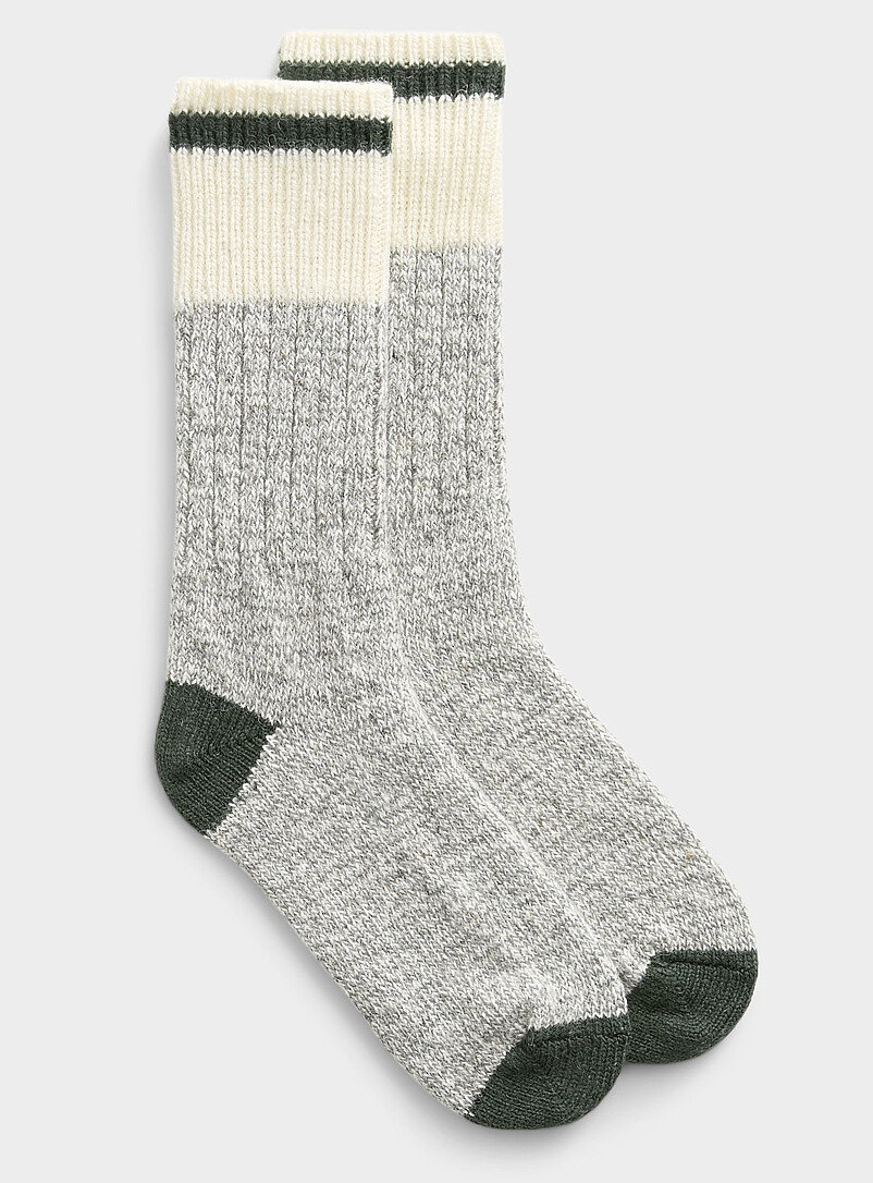 Heathered wool-blend worker socks product image (primary)