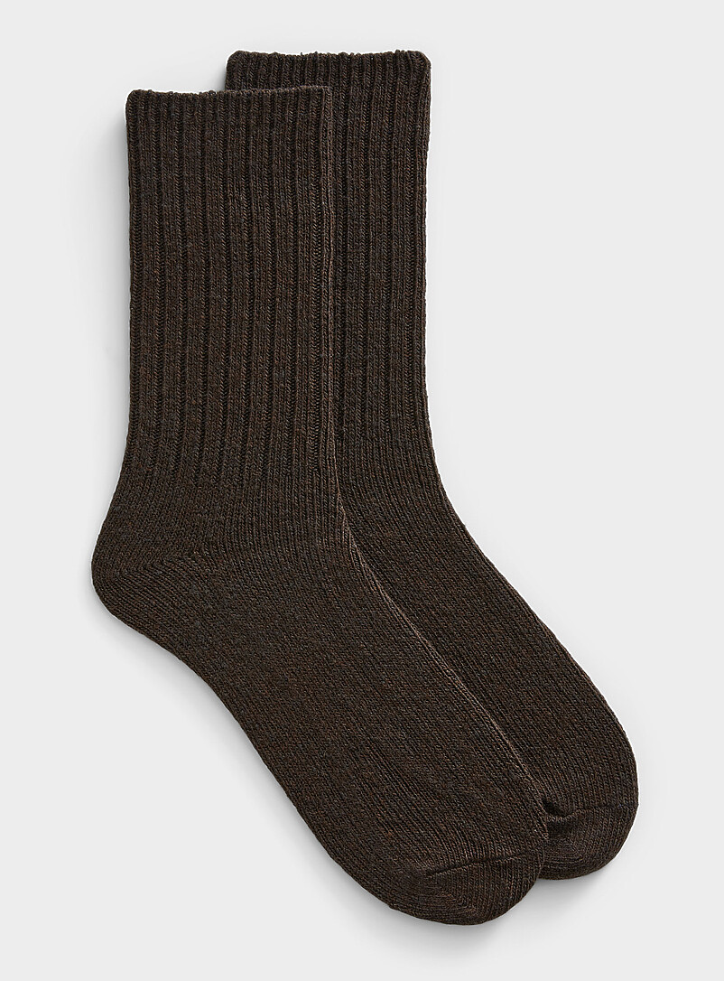 Ribbed lambswool socks product image (primary)