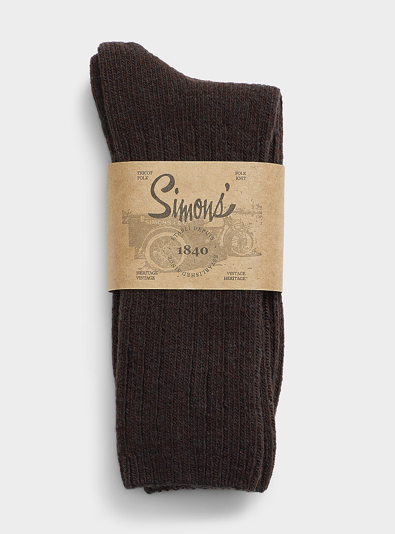 Ribbed lambswool socks product image 2