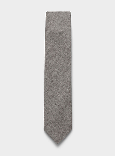 Grey-hued 100% cotton tie