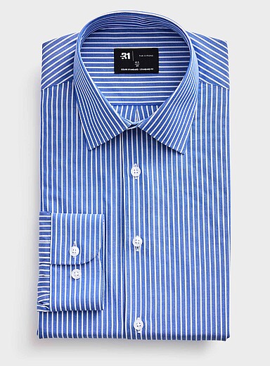 La chemise pur coton rayures pyjama <b>Coupe standard</b>
