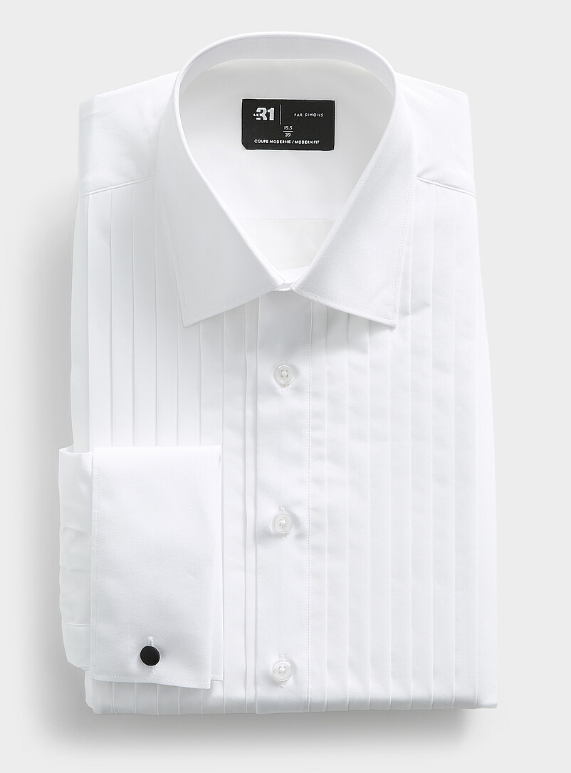 Vertical pleat tuxedo shirt Modern fit product image 2