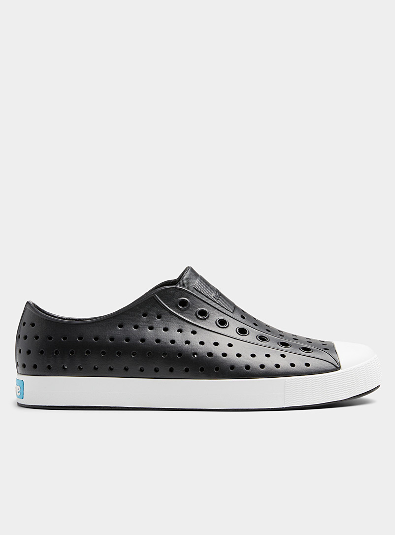 Native Shoes Black Jefferson perforated slip-ons Men for men