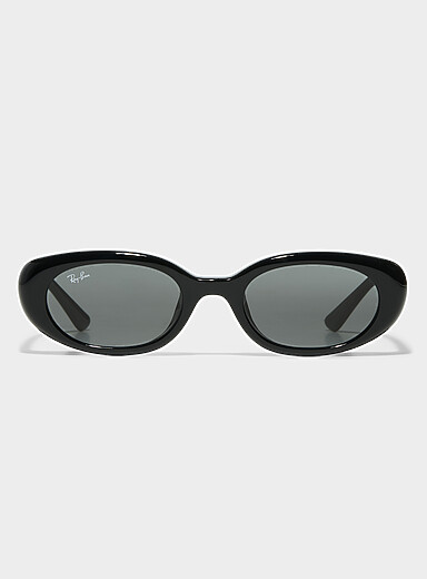 Les lunettes de soleil ovales monture &eacute;paisse
