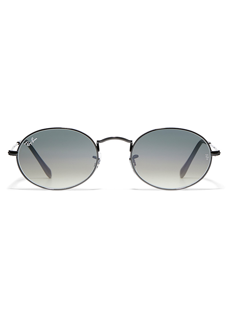 Ray-Ban Black Ultra-thin round sunglasses for men