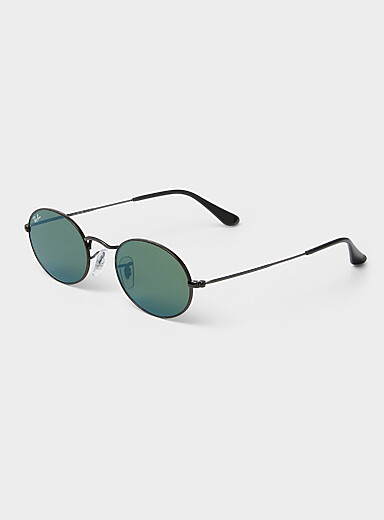 Metallic oval sunglasses
