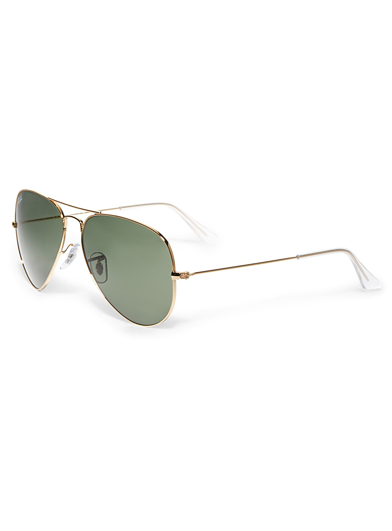 Ray-Ban Golden Yellow Classic aviator sunglasses for women