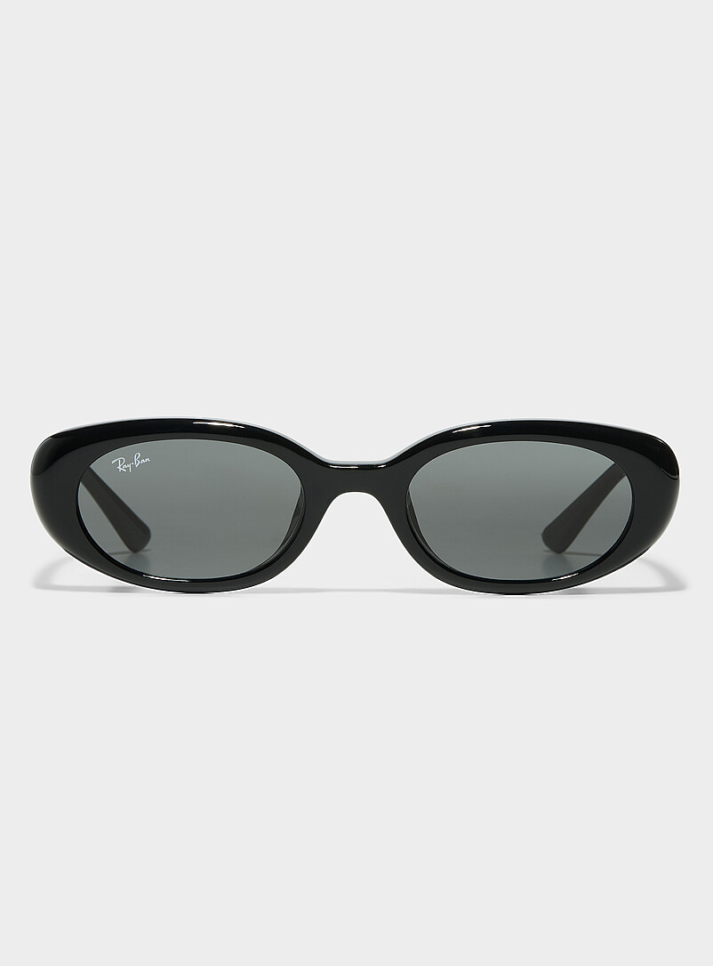 Thick-frame oval sunglasses product image (primary)