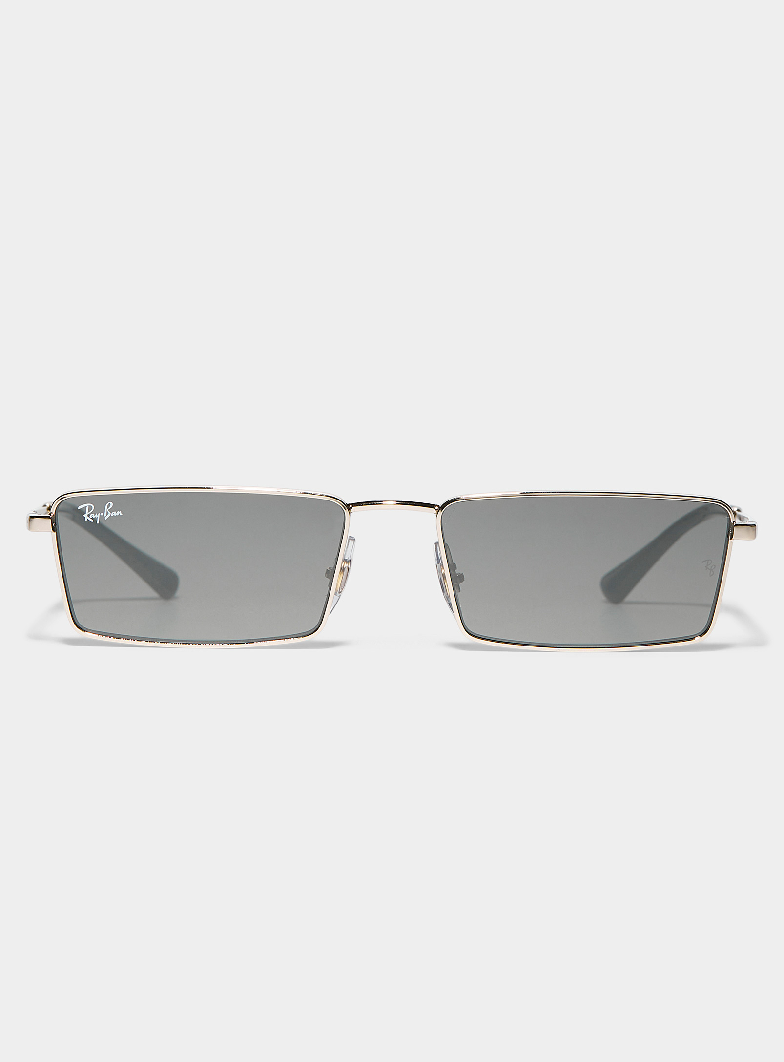 Ray Ban Retro Rectangular Sunglasses In Metallic