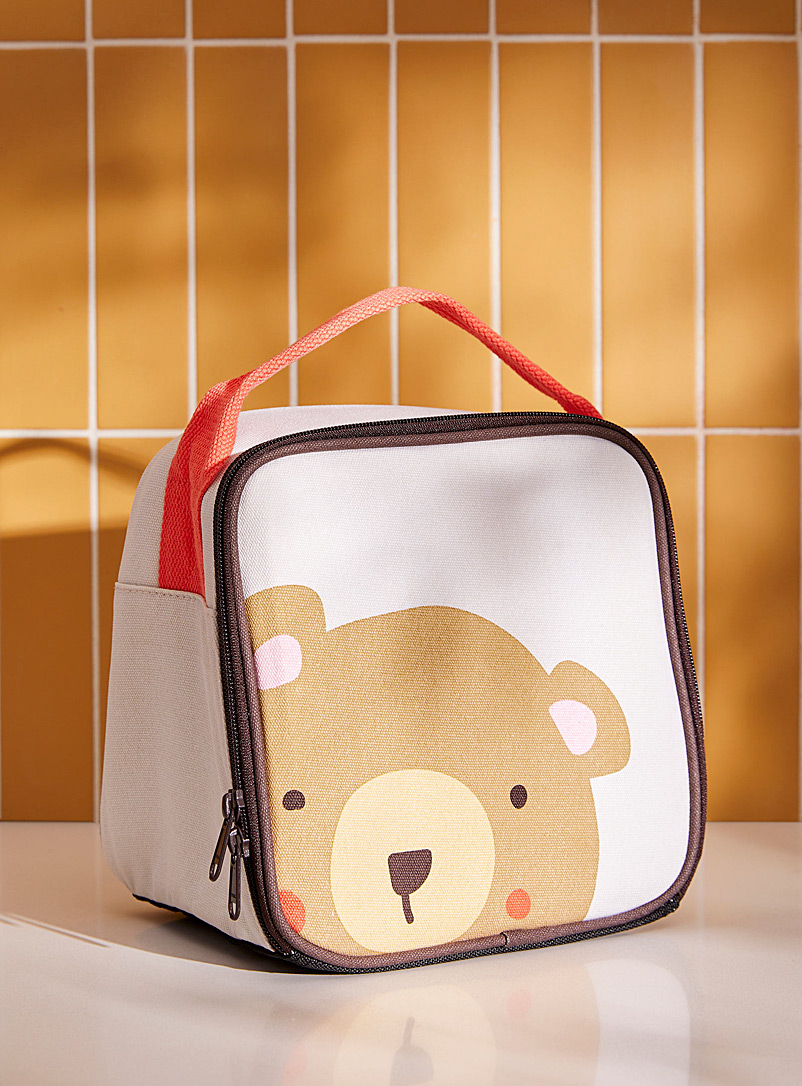 Simons Maison Cream Beige Little teddy bear lunch bag