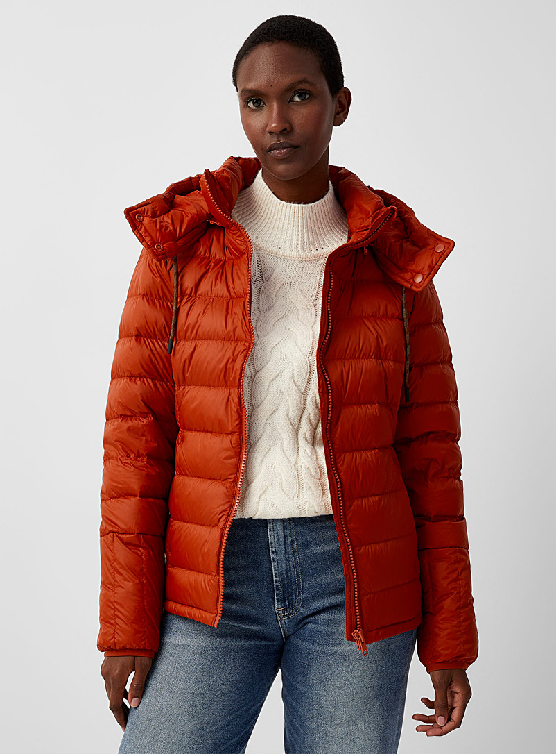 Lolë Dark Orange Teal Emeline light puffer jacket for women
