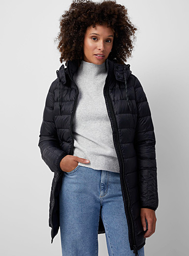 Golden accent fitted puffer jacket, Part Two, Women's Quilted and Down  Coats Fall/Winter 2019