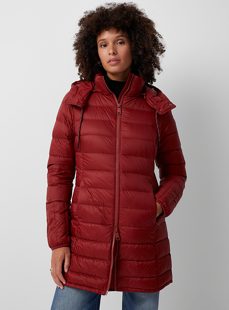 Lolë Red Cherry Claudia light 3/4 puffer jacket for women
