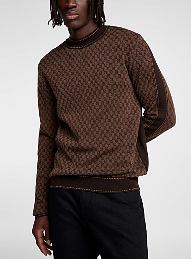 Balmain Monogram Jacquard Turtleneck Sweater