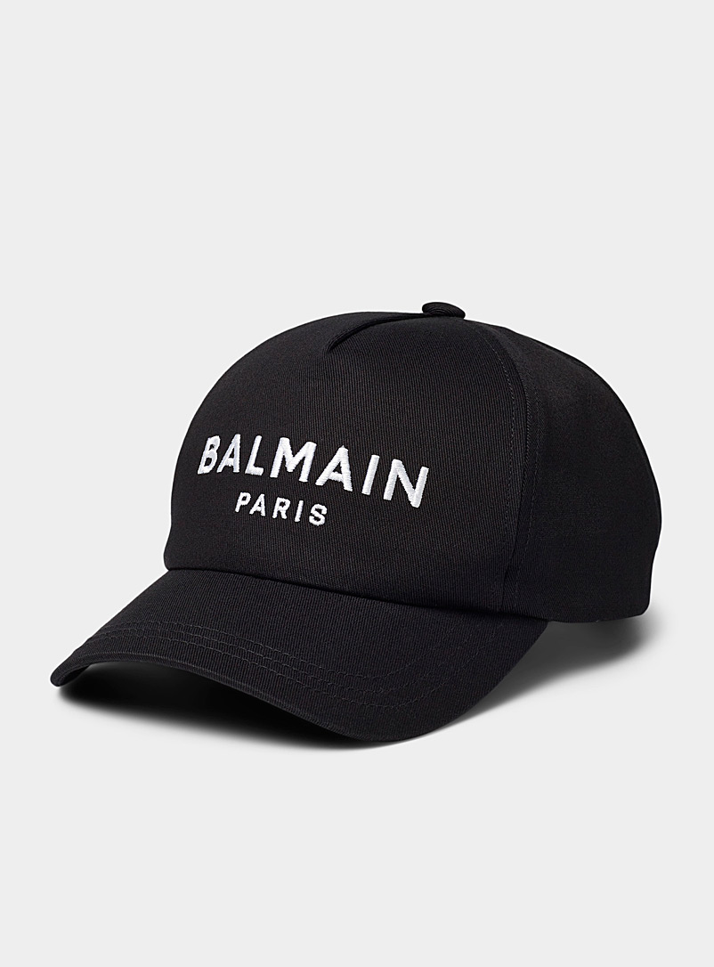 Signature black cap | Balmain | Shop Men's Designer Balmain Online in ...
