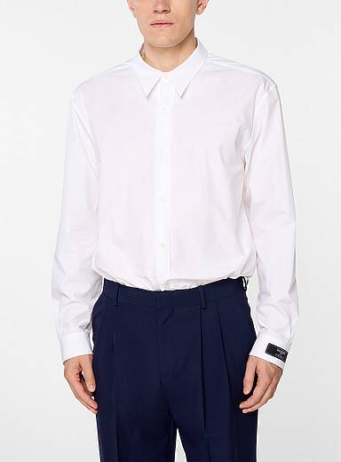 Balmain White Cuff label shirt for men