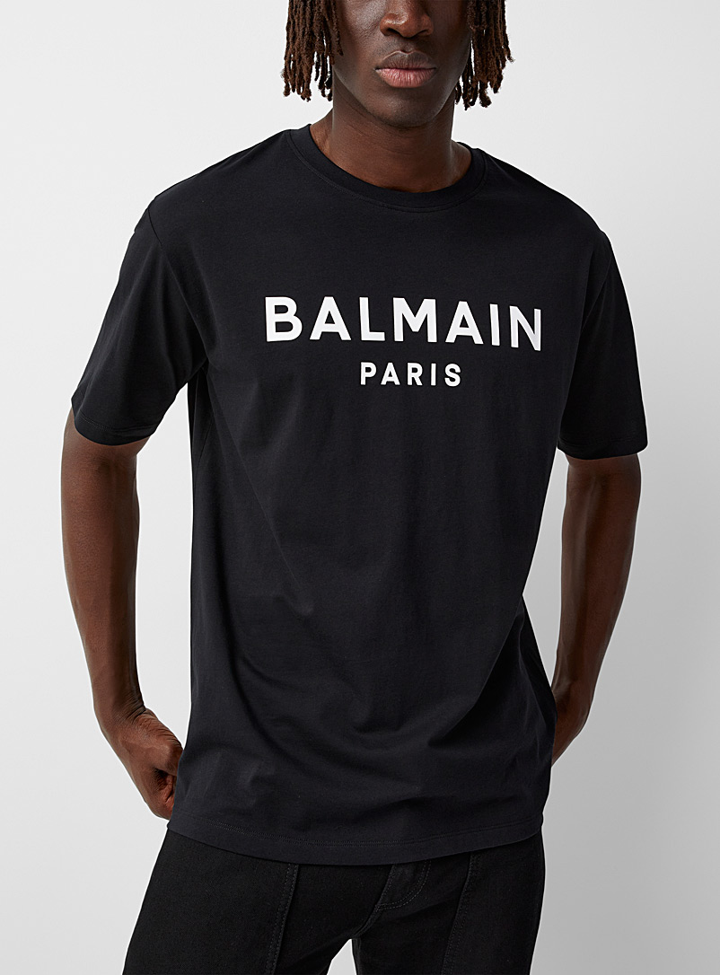 Balmain Black Accent signature T-shirt for men