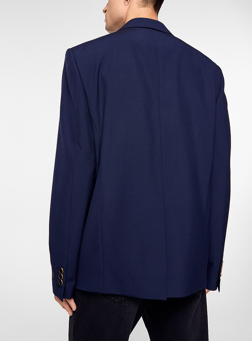 Gold-button navy-blue blazer product image 3
