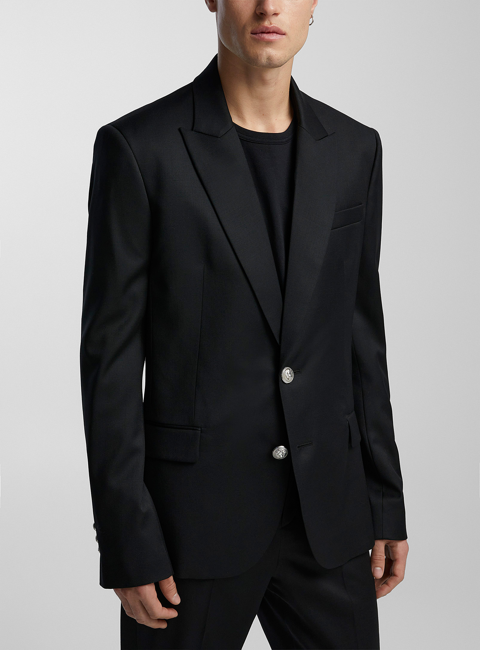 Balmain - Men's Ornate buttons black jacket