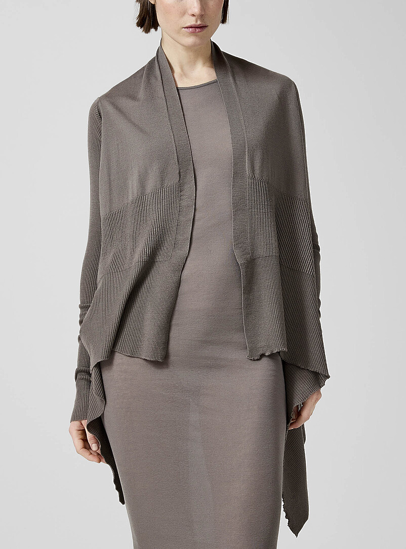 Long pure virgin wool cardigan | Rick Owens | | Simons