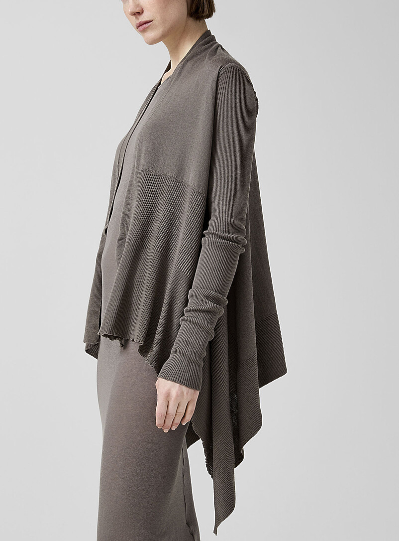 Long pure virgin wool cardigan | Rick Owens | | Simons