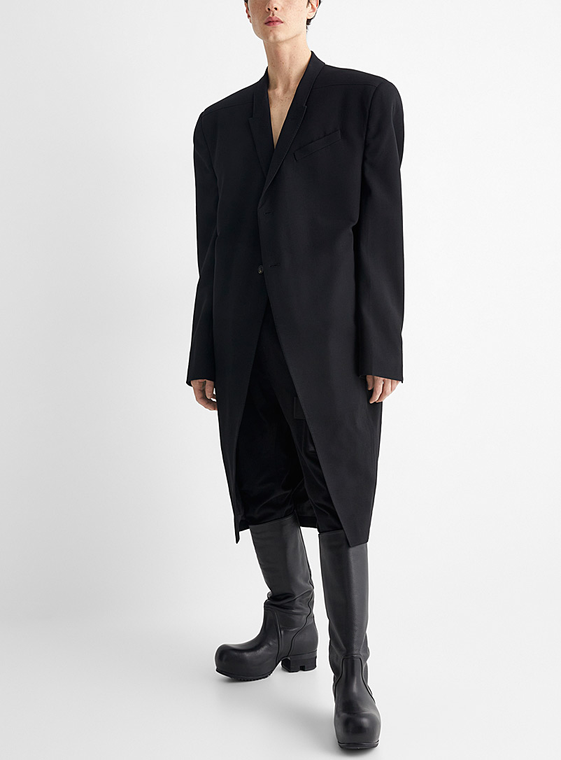 Rick Owens Black Jumbo Tatlin coat for men