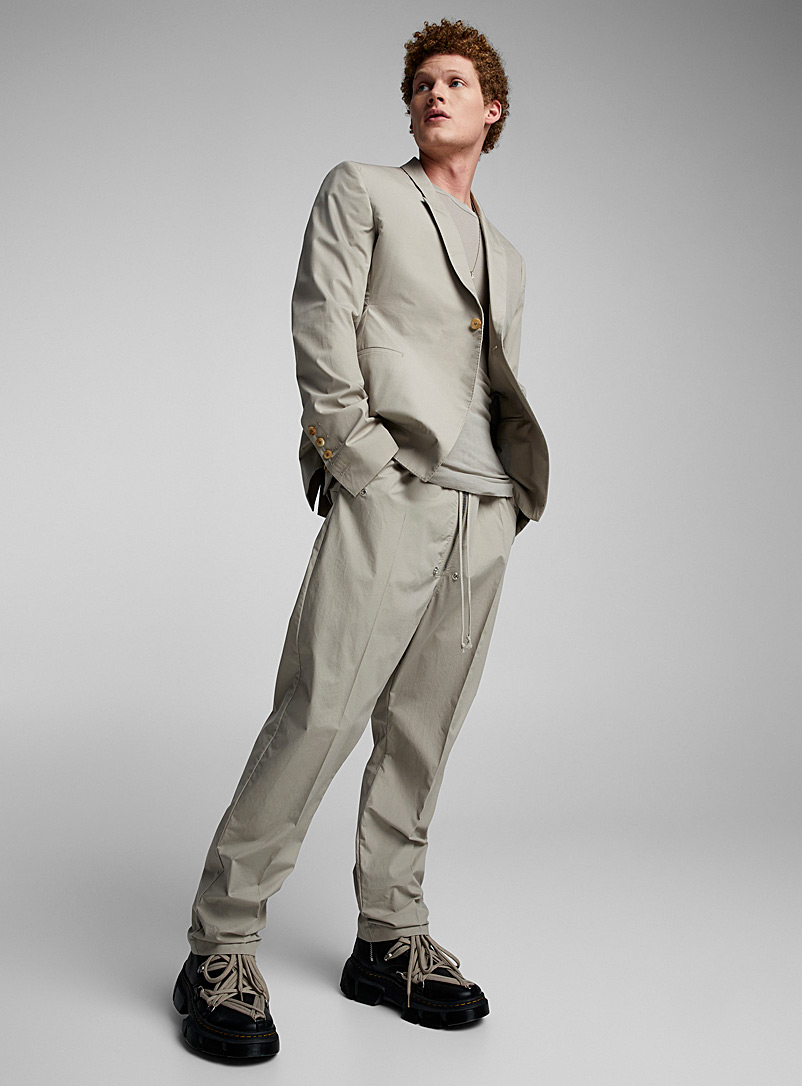 Rick Owens: Le pantalon large Bela popeline coton Gris pour homme