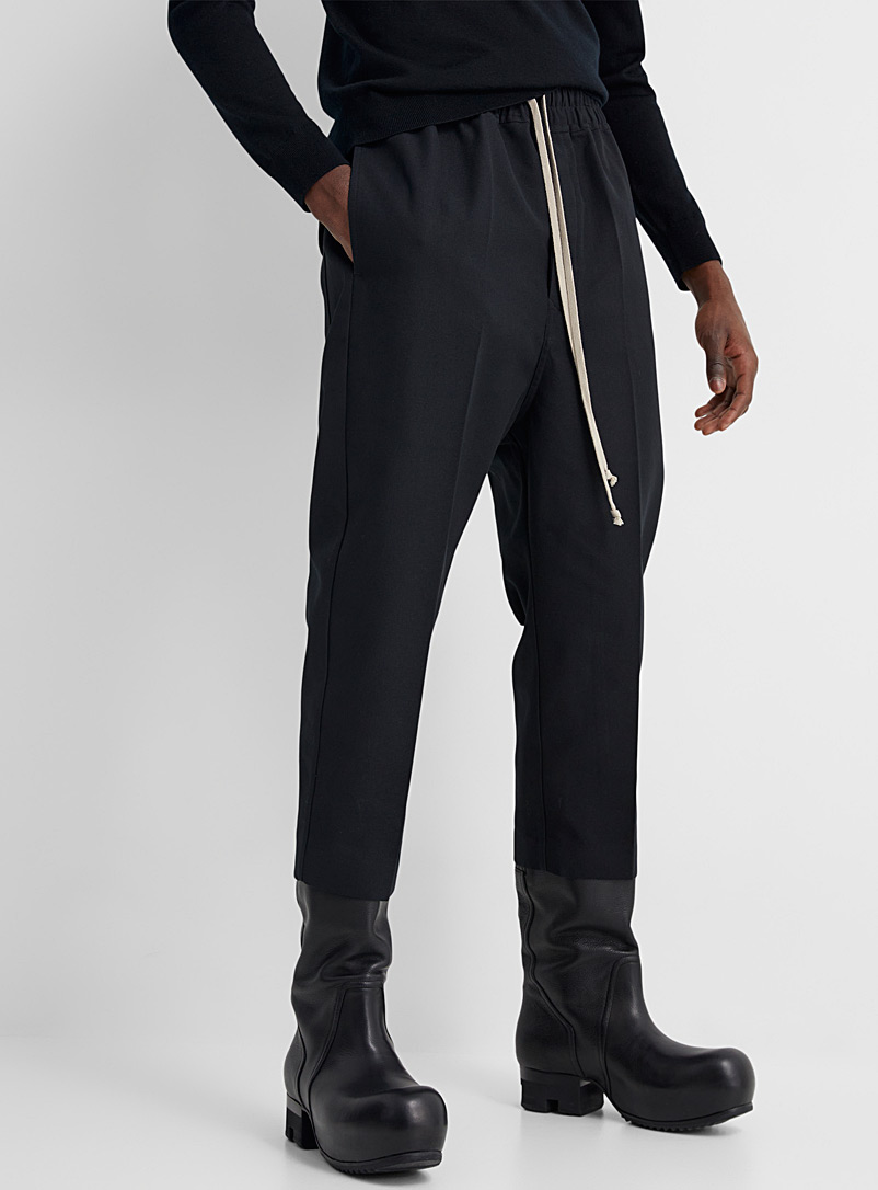 Rick Owens: Le pantalon Astaire raccourci Noir pour homme
