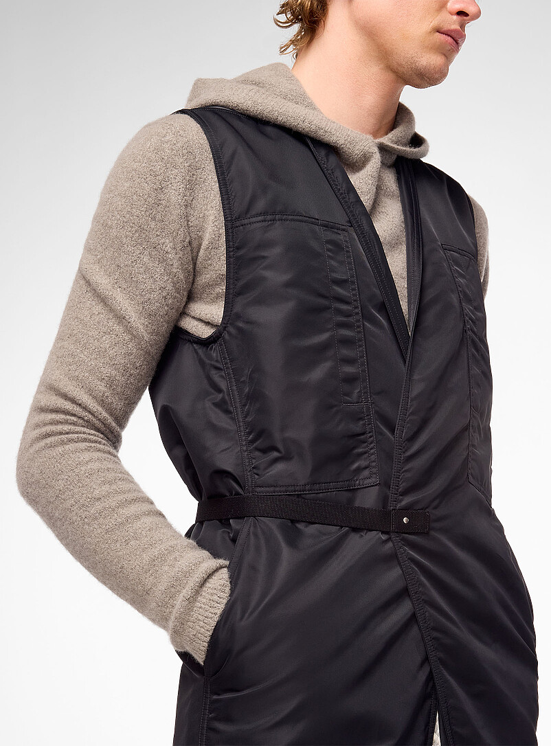 Long belted vest | Rick Owens | Shop Men's Designer Coats Online
