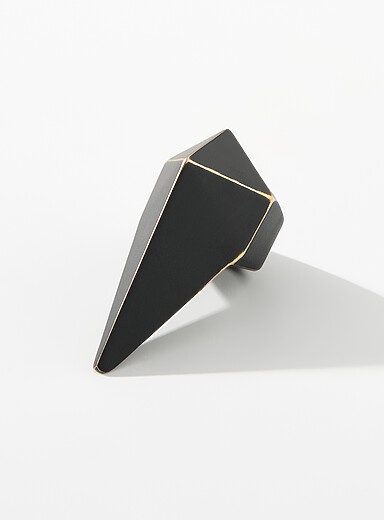 Rick Owens: La bague pyramide Noir pour homme