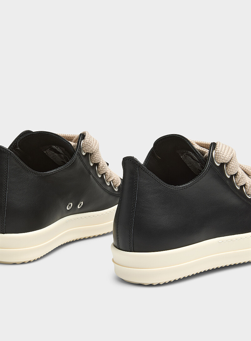 Rick Owens Black Jumbo Lace low-rise sneakers Men for men