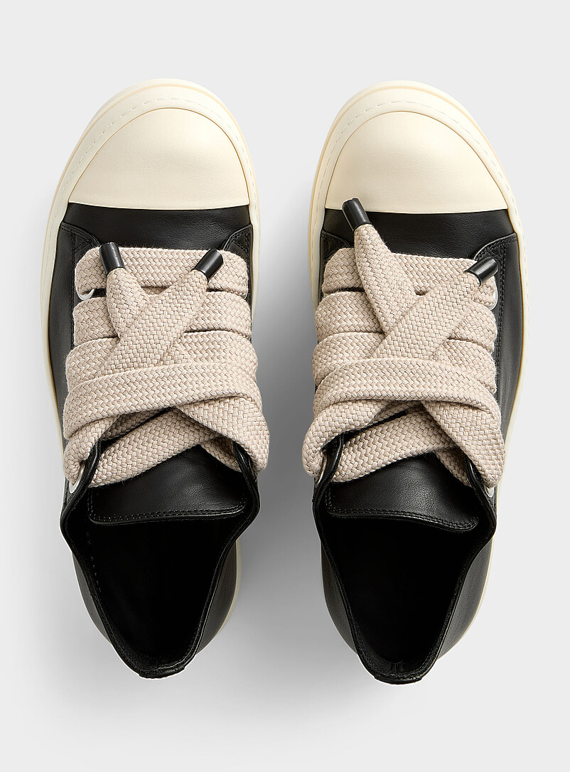 Rick Owens Black Jumbo Lace low-rise sneakers Men for men