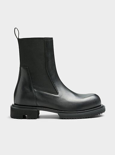Rick Owens Black Beatle Gabe Chelsea boot Men for men