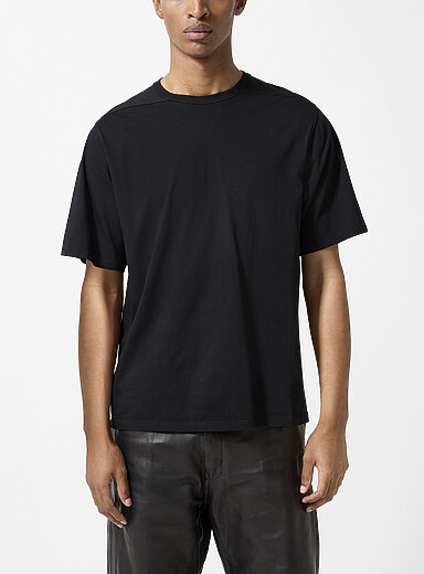 Rick Owens: Le t-shirt Brad coutures ton sur ton Noir pour homme