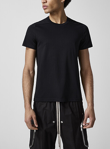 Rick Owens Black Level tone-on-tone seams T-shirt for men