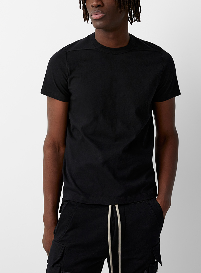Rick Owens: Le t-shirt Level coutures épaules Noir pour homme