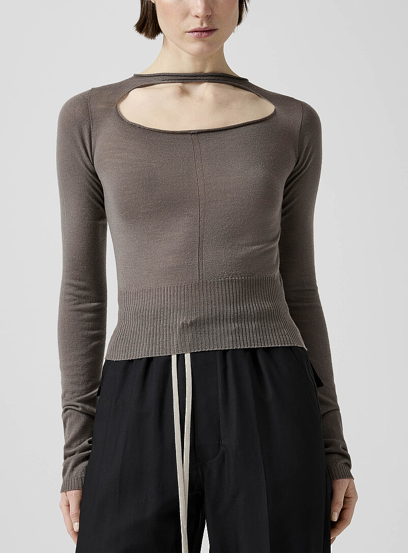 Temple Pure Virgin Wool Openwork Sweater