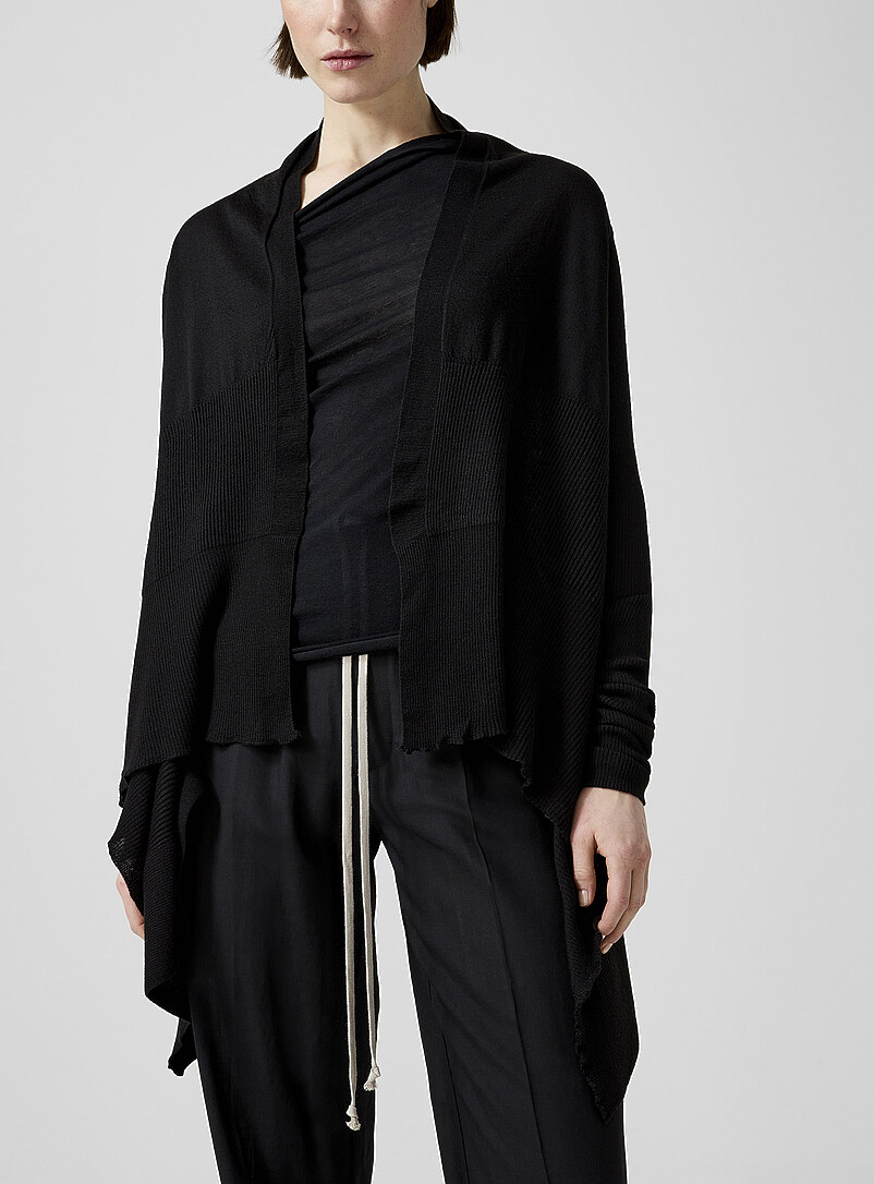 Long pure virgin wool cardigan product image (primary)