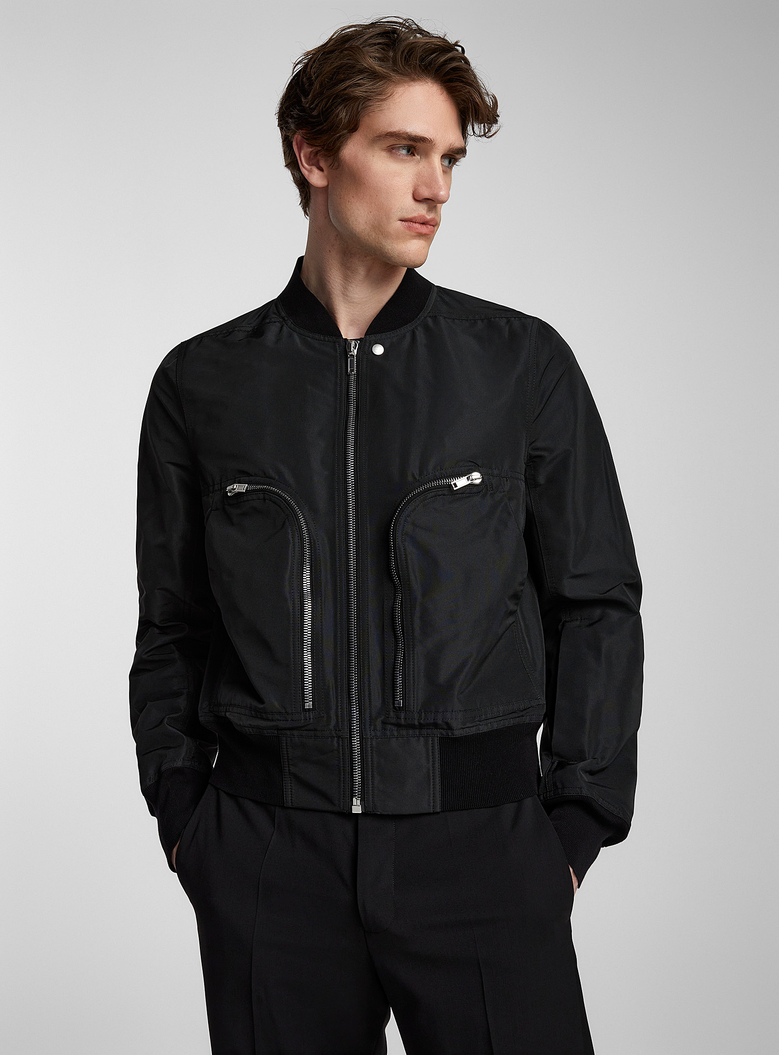 Shop Rick Owens Bauhaus Bomber Jacket In Black