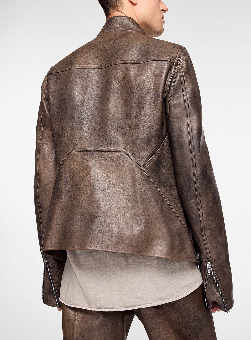 Release asymmetrical zip leather jacket product image 3