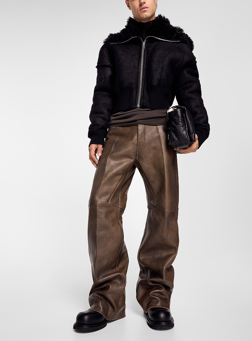 Dracucollar shearling leather jacket product image 2